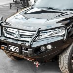 Piak Elite Loop Bar to suit Pajero Sport QE 2016-2020 Black Tow Points (Replace water bottle)