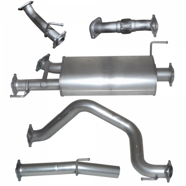 STAINLESS STEEL EXHAUST KIT WITH MUFFLER DELETE TOYOTA LANDCRUISER