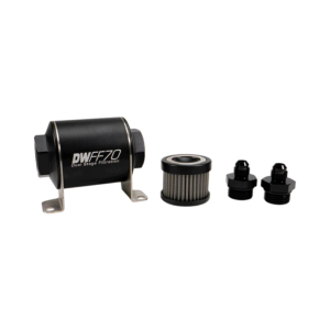 DW, -6AN, 10 micron, 70mm In-line fuel filter kit