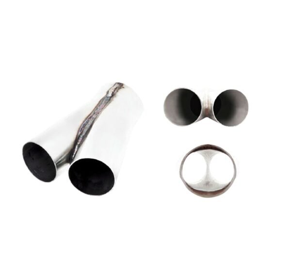 Stainless Steel Collector Twin 2.5Inch to Single 3Inch