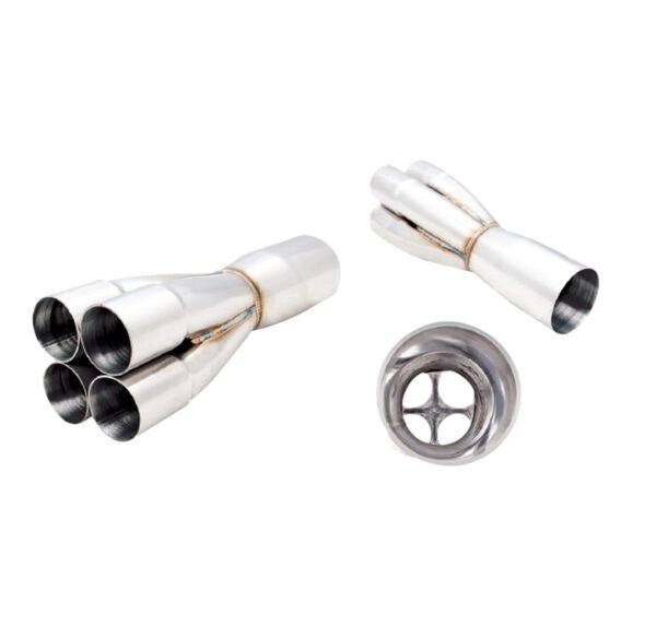 Stainless Steel 4-1 Collector, From 4 x 1-3/4″ To Single 3″