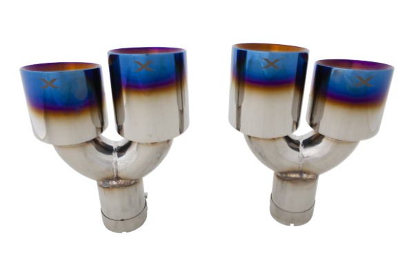 Cupra VZX Burnt Blue Look Quad 4 Inch Tip Option