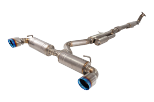 Toyota Yaris GR Titanium Cat Back System with Burnt Blue Tips