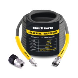 Active™ 15m / 23m / 30m Pressure Washer Extension Hose – 5/16″ Steel Braided