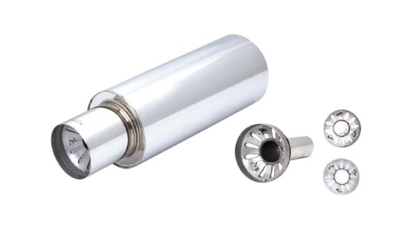 3.5 Inch Cannon Muffler 4.5 Inch tip in Stainless Steel