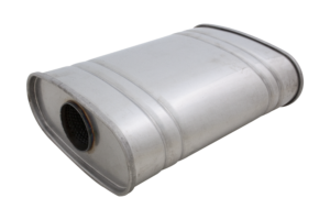 Universal Muffler 4 x 8 x 14 Inch Body 2.25Inch Pipe Size