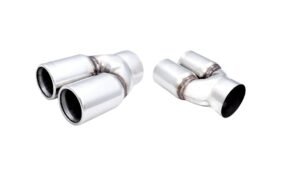 Twin 80mm Round Doble Wall Rolled-In Tip with 3 Inch Inlet
