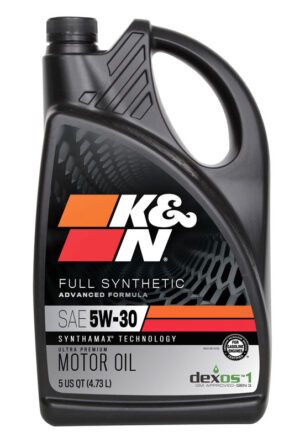 104102 K&N Motor Oil: 5W-30 Synthetic Engine Oil: Premium Protection, High Mileage, 5 Quarts