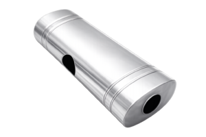 EAST WEST 2.25″ Inlet muffler twin 2″ outlet 304 Stainless Steel