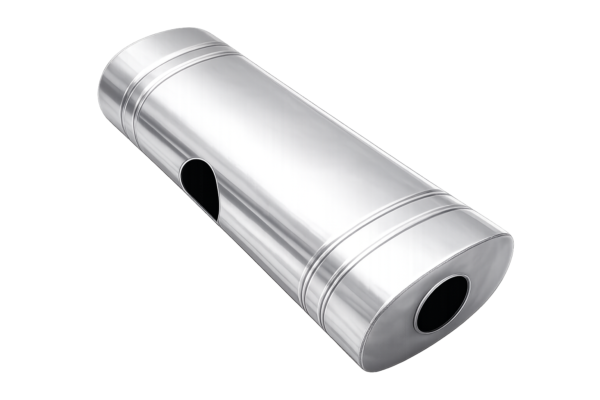 EAST WEST 3" Inlet muffler twin 2.5" outlet 304 Stainless Steel